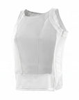 Frente de la Playera Blindada Tank Top Femenina Miguel Caballero, Nivel IIIA, con diseño discreto y ergonómico para mujer.