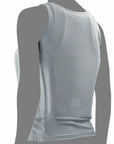 Trasero de la Playera Blindada Tank Top Femenina blanca Nivel IIIA, diseño discreto con copas preformadas para mujer de Miguel Caballero.